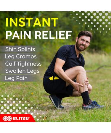 Calf Compression Sleeves for Men Women - Footless Compression Socks - Shin Splints Varicose Vein Treatment for Legs - Pain Relief Braces & Supports - Best Wide Leg Sleeve for Running - Buy Online on GoSupps.com