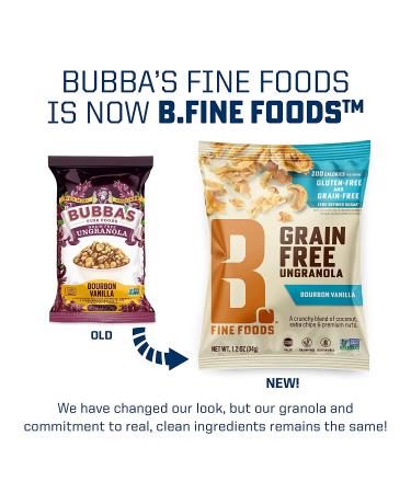 Buy B. Fine Foods Grain-Free UnGranola Bourbon Vanilla - 8 Pack Crunchy Snack, Gluten-Free, Keto, Paleo, Non-GMO - Buy Online on GoSupps.com