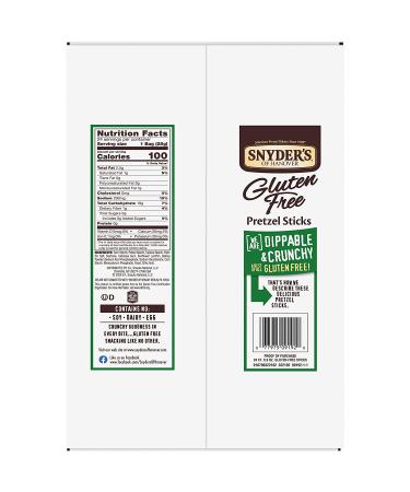 Snyder's of Hanover Gluten-Free Pretzel Sticks 100 Calorie Packs - 24 Count - Buy Online on GoSupps.com