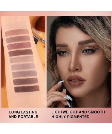 Hegafoo 10 Color Nude Eyeshadow Makeup Palette + 5 PCS Eye Brushes Set - Professional Naked Matte Shimmer Eye Shadow Kit | Long Lasting & Waterproof - Buy Online on GoSupps.com