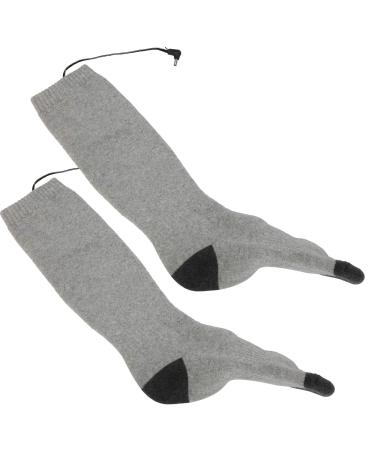 Electric Heat Socks Smart Heating Stockings Smooth Fabric Absorbent Breathable for Cold Weather Projects Heating Socks(gray)