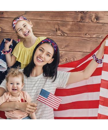 Patriotic American Flag Headband Set | 4th of July Hair Accessories Kit with Scrunchies - Buy Online on GoSupps.com