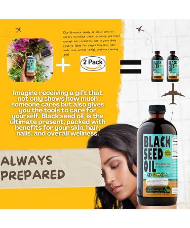 180 Days Premium 2 Pack 16-Ounce Turkish Black Seed Oil - 3X Thymoquinone Optimal - Cold-Pressed, Natural Source of Antioxidants - by Sweet Sunnah - Buy Online on GoSupps.com