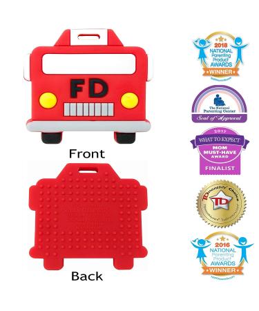 Silli Chews Fire Truck Teether - Infant Silicone Teething Toy - Buy Online on GoSupps.com