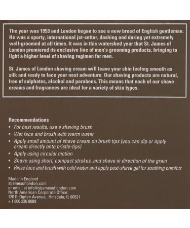 St James of London Lavender & Geranium Shave Cream - 5.07oz | Premium Shaving Cream for Men | International Shipping Available - Buy Online on GoSupps.com