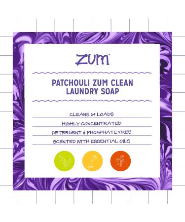 Zum Clean Laundry Soap - Patchouli Scent | 64 fl oz - Natural & Eco-Friendly - Buy Online on GoSupps.com