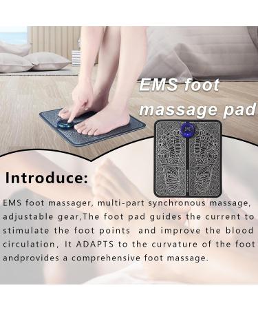 Buy EMS Foot Massage Device - Foldable Intelligent Mat with 8 Modes & 19 Frequencies | Portable USB for Pain Relief & Blood Circulation - Buy Online on GoSupps.com