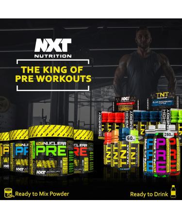 NXT Nutrition TNT Nuclear Pre Workout Energy Drink | 40 Servings Mixed Candy Vegan (Pineapple) 240g | L-Citrulline Beta Alanine & 350mg Caffeine for Pump, Endurance & Focus - Buy Online on GoSupps.com