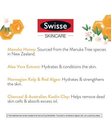 Swisse Skincare Manuka Honey Cleansing Clay Mask 2.47 oz - Nourish & Purify - Buy Online on GoSupps.com