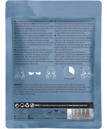 BEAUTYPRO EYE THERAPY Collagen Under Eye Masks with Green Tea Extract - 3 Applications for Puffy Eyes, Fine Lines & Wrinkles | Pamper Gift Set - Buy Online on GoSupps.com