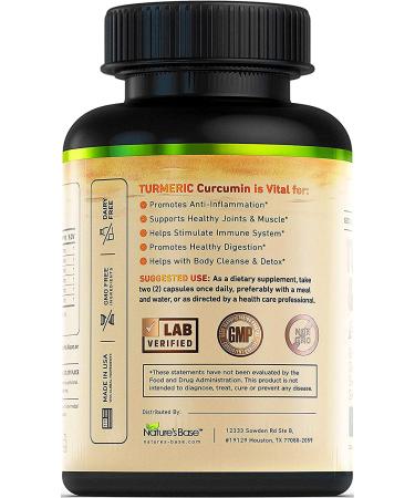 Nature's Base Turmeric & Ginger with Apple Cider Vinegar - 60 Capsules for Joint & Digestive Health - Buy Online on GoSupps.com
