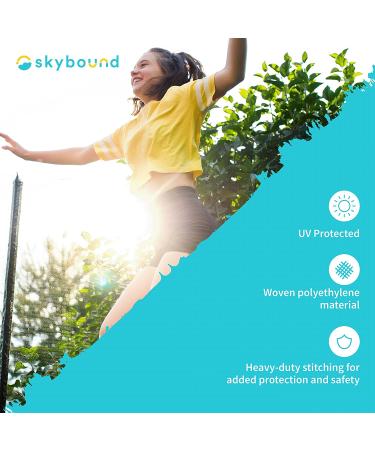 SkyBound Bounce Pro/Sports Power 14ft Trampoline Net | Fits 6 Straight Curved Poles with Top Ring | Replacement Net Only - Buy Online on GoSupps.com