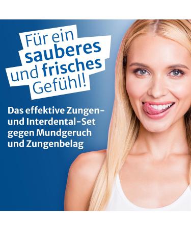 One Drop Only Tongue Cleaning & Interdental Set - 2x Gel 2x Scraper 10 Dental Picks & Brushes - Best Bad Breath Solution in Pink - Buy Online on GoSupps.com