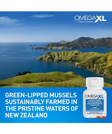 OmegaXL Green Lipped Mussel New Zealand Joint Pain Relief Supplement - 90 Ct - Buy Online on GoSupps.com