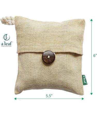 Canada-Made Bamboo Charcoal Air Purifier Bags (5 Large Light Yellow) Naturally-Dyed smell and allergen eliminator bags - Buy Online on GoSupps.com