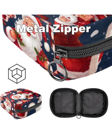 Santa Claus Pattern Women Bands Storage Bag - Big Capacity Menstrual Cup & Makeup Organizer for Travel | 1 Count - Buy Online on GoSupps.com
