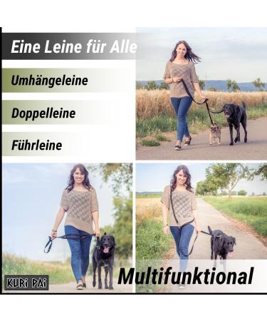 Kuri Pai 3m Dog Leash for Large Dogs | Comfortable & Sustainable Hemp Rehabilitation Leash | Green/Beige (L: 280cm x 2.5cm) - Buy Online on GoSupps.com