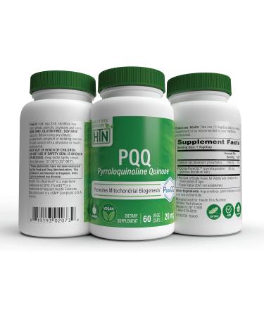 Health Thru Nutrition PQQ 20mg - Vegan Non-GMO Mitochondrial Support Supplement | 60 Servings | PureQQ Clean Label - Buy Online on GoSupps.com