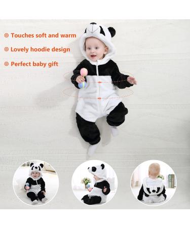 COOKY.D Unisex Winter Hooded Romper Jumpsuit - Panda Design (2-36 Months) - Buy Online on GoSupps.com