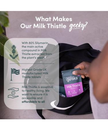 High Strength 4000mg Milk Thistle Tablets - 90 Tablets, 100mg Extract Per Tablet - Vegan, UK Made - Buy Online on GoSupps.com