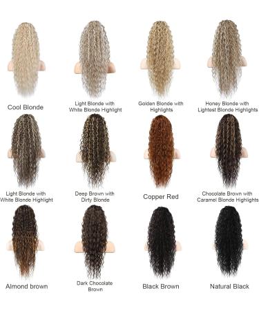FLUFYMOOZ Ponytail Extension 26 Inch Bohemian Style Drawstring Ponytail Hair Extensions for Women Long Curly Wavy Ponytail Natural Synthetic Hairpiece for Women (26 Inch Natural Black) - Buy Online on GoSupps.com