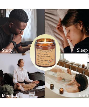 Scented Lavender Soy Wax Candle Gift - Handmade 200g - 50 Hours Long Lasting Aromatherapy - Perfect Birthday Gift for Women - Buy Online on GoSupps.com