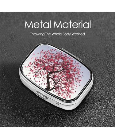 Japanese Cherry Tree Pill Case | 2 Compartment Travel Pill Box | Cute Pocket Organizer for Gifts - Buy Online on GoSupps.com