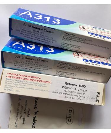 A313 ( 2 Tubes ) Retinol A Vitamin Gel / Cream Night Treatment Anti Ageing Acne Wrinkle Blemish Pigmentation Lifting 100g New Skin Avibon Retinal Authentic - Buy Online on GoSupps.com