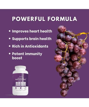 Nutriumph Advanced Resveratrol Complex 1400mg Antioxidant Supplement with CoQ10 L-Glutathione Alpha Lipoic Acid Green Tea Olive Leaf and Black Pepper 120 Vegan Capsules Non-GMO Made in USA - Buy Online on GoSupps.com