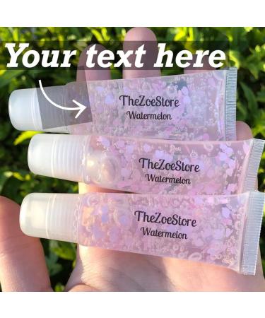 100pcs Custom Lip Gloss Labels | Personalized Cosmetic Stickers for Lip Balm and Beauty Products - 3x1cm - Buy Online on GoSupps.com