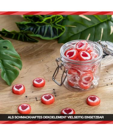 Rocks heart sweets sweet red white as sweet table decoration at wedding baptism holy communion or Valentine s Day (500 GR) with red heart - Buy Online on GoSupps.com