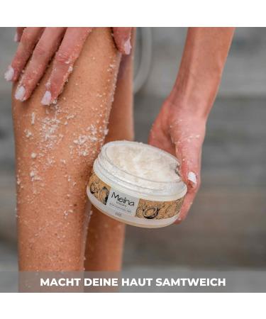 Meina Coconut Body Scrub - Organic Exfoliating Scrub for Face Body & Lips | Unisex | 280g - Buy Online on GoSupps.com