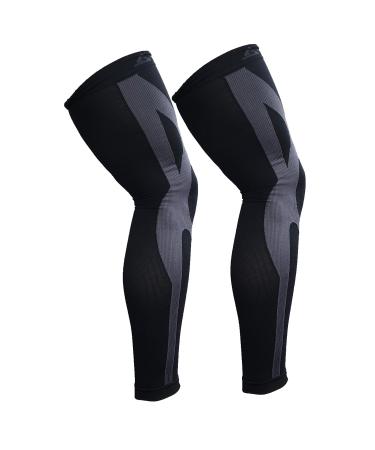 B-Driven Sports Full Leg Compression Sleeves For Men Women - Medical Grade 20-30mmHG - Running, Recovery, Swelling -Thigh Calf Knee Support Medium
