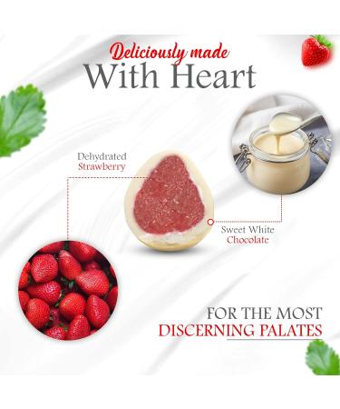 Chamball Fraises Bo te de fraises enrob es de chocolat blanc belge artisanal Bouch e exclusive aux fraises Parfait savourer Assortiment de chocolats Chocolats artisanaux - Buy Online on GoSupps.com