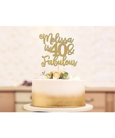 Personalised Cake Topper 40th Birthday Cake Decorations Any Name 40 & Fabulous For Her Him Mum Dad Any Age 25th 30th 50th - CT5 - Buy Online on GoSupps.com