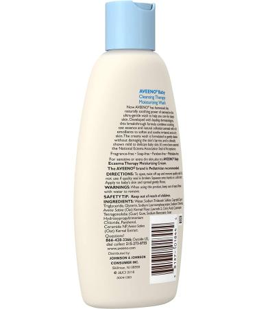 Aveeno Baby Cleansing Therapy Moisturizing Wash 8 fl oz - Fragrance Free & Gentle - Buy Online on GoSupps.com