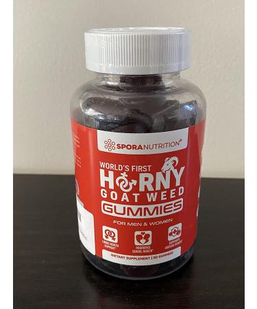 Spora Nutrition Horny Goat Weed Gummies for Men and Women  Maca Root Tongkat Ali  Energy Stamina Libido Health Immune Booster  60 Gummies  60 Count (Pack of 1) - Buy Online on GoSupps.com