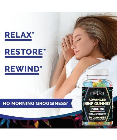 New Age Naturals Advanced Hemp Big Gummies 9000mg - 360 Natural Hemp Oil Infused Gummies - Pack of 2, 180 Count Each - Buy Online on GoSupps.com