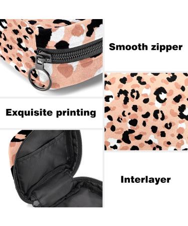 Portable Pink Leopard Print Sanitary Napkin Storage Bag for Women and Teen Girls | Menstrual Cup Pouch and Nursing Pad Holder (Multicolor) - Buy Online on GoSupps.com