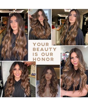 Buy Haircube 24 Inch Brown Long Curly Wig - Natural Look Synthetic Wig for Women - Middle Parting Style - Buy Online on GoSupps.com
