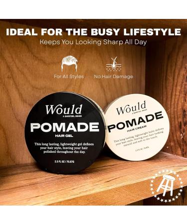 Buy Would Pomade Hair Cream for Men - 2.5 Oz | Natural Styling Matte Finish Medium Hold Lightweight Flake-Free - Buy Online on GoSupps.com