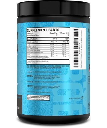 Jacked Factory Nitric Surge Stim Free Pre Workout Powder - Caffeine Free (Blue Raspberry Cherry Kiwi 30 Servings) - Buy Online on GoSupps.com