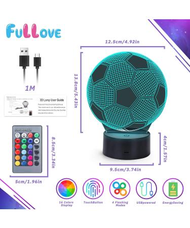 Fullove Football Lamp - Best Gift for 5-10 Year Old Boys, Ideal Birthday Present for 6 7 8 9 Year Olds, Football Night Light for Kids - Buy Online on GoSupps.com