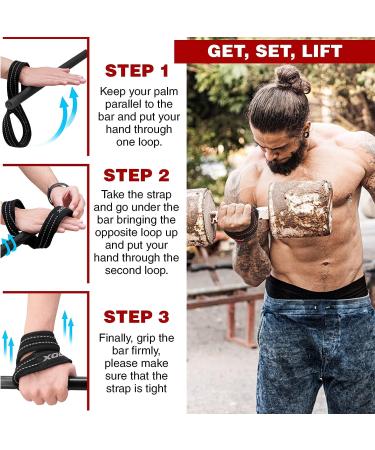 RDX Train Aid Strength Training | Figure 8 Cross Lifting Straps for Weightlifting | Padded Powerlifting Wrist Protection | Deadlift & Pull Up Grip for Men & Women - Black/Gray - Buy Online on GoSupps.com