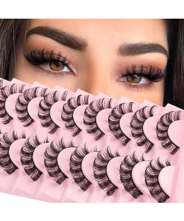 Cat Eye False eyelashes Artificial natural look russian strip lashes d curl cateye fake lashes 3d natural false eyelashes 10 pair fluffy cat eye hybrid wispy volume eyelash ltj09 - Buy Online on GoSupps.com