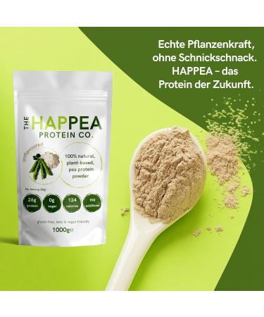  HAPPEA HAPPEA 100% Pea Protein Isolate Powder - 600g 85% Protein Content Vegan Protein Powder Plant Natural No Additives or Sug - Buy Online on GoSupps.com
