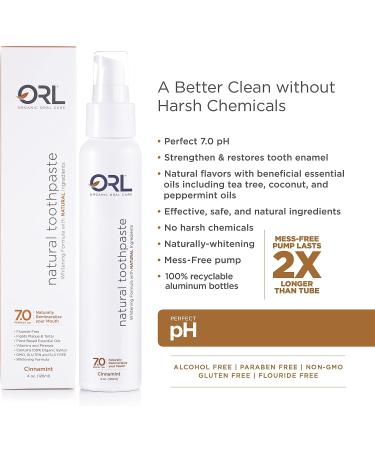ORL Natural & Organic Cinnamint Toothpaste | pH Balanced Formula for a Clean & Healthy Mouth - Buy Online on GoSupps.com