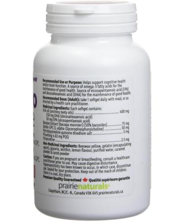 Prairie Naturals Neuro Force with PQQ Bacopa and Alpha GPC Softgel - 60 Count Unflavored 60 count (Pack of 1) - Buy Online on GoSupps.com