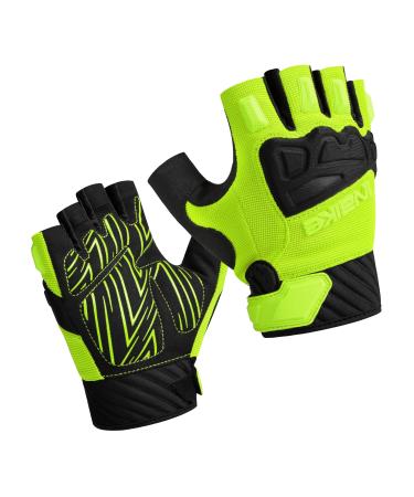 INBIKE MTB gloves Motocross half-finger with TPR finger pads and SCR pad for flexibility when driving a racing bike mountain biking folding cycling fixed gear cycling etc. Gr n XL
