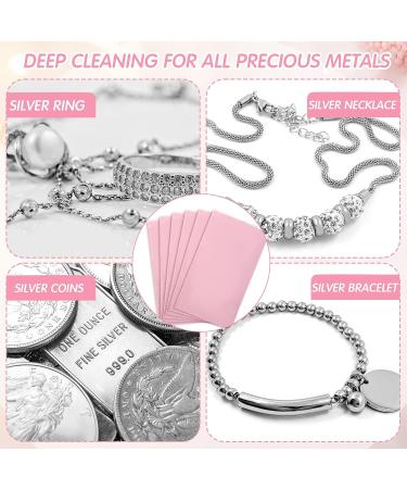 6 Pcs Large Multi Layer Jewelry Cleaning Cloth - 10 x 12 Inches Polishing Cloth for Silver, Gold, Platinum - Tarnish Removal - Pink - Buy Online on GoSupps.com